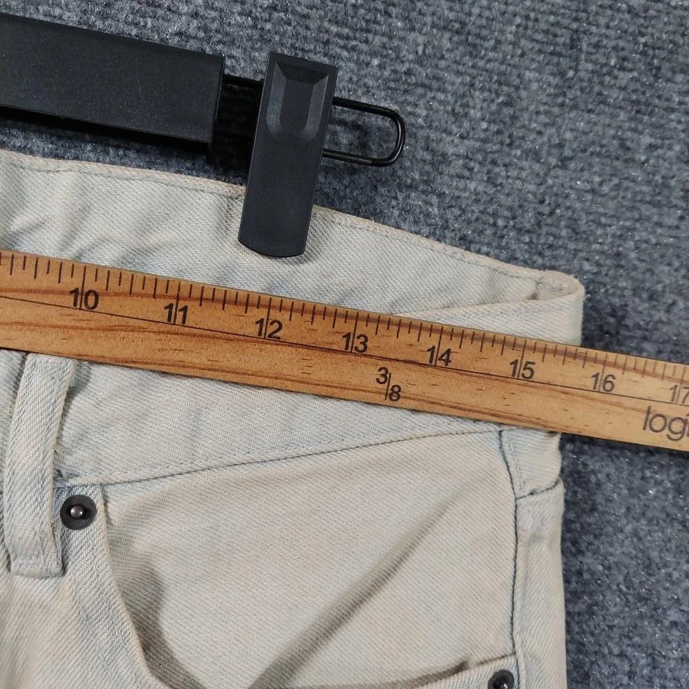 Zara Jeans Mens 30x31 Beige Light Wash Regular Straight Denim Pants Casual